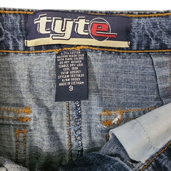 Tyte Junior's Women's Denim 4 Pocket Drawstring Mini Skirt Size 9 - Picture 3 of 3